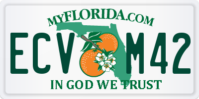 FL license plate ECVM42