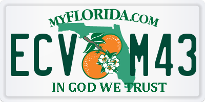 FL license plate ECVM43