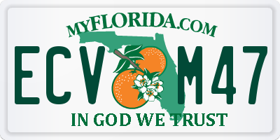 FL license plate ECVM47