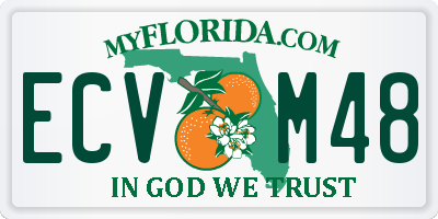 FL license plate ECVM48