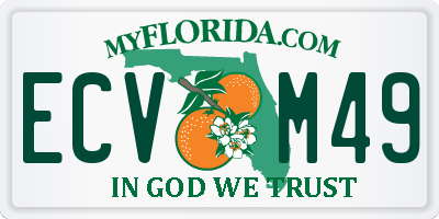 FL license plate ECVM49