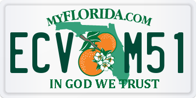 FL license plate ECVM51