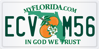 FL license plate ECVM56