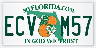 FL license plate ECVM57