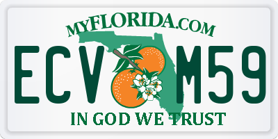 FL license plate ECVM59