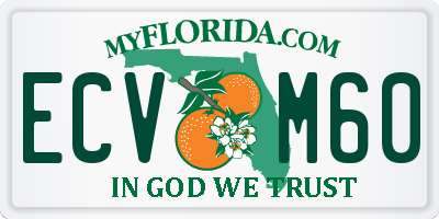 FL license plate ECVM60