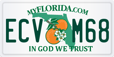 FL license plate ECVM68