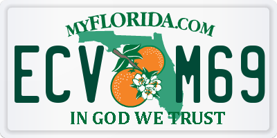 FL license plate ECVM69