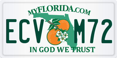 FL license plate ECVM72
