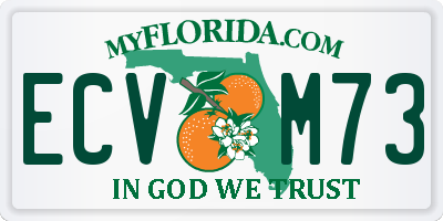 FL license plate ECVM73