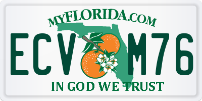 FL license plate ECVM76