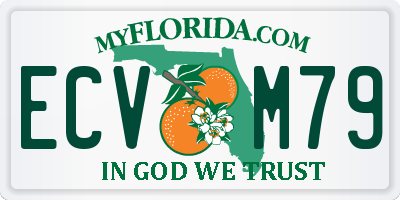 FL license plate ECVM79