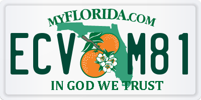 FL license plate ECVM81