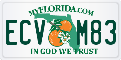 FL license plate ECVM83