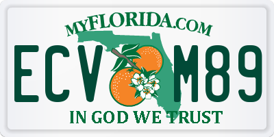 FL license plate ECVM89