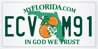 FL license plate ECVM91