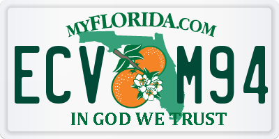 FL license plate ECVM94