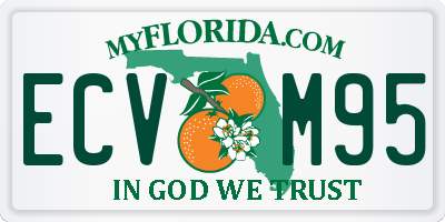 FL license plate ECVM95