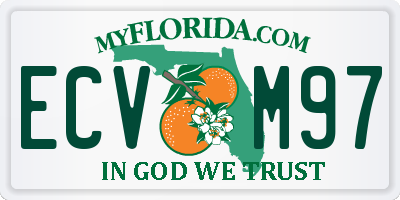 FL license plate ECVM97