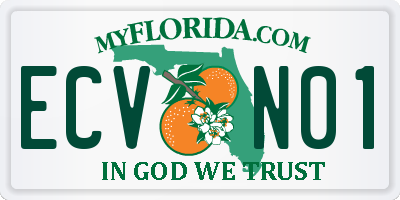 FL license plate ECVN01