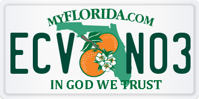 FL license plate ECVN03