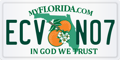 FL license plate ECVN07