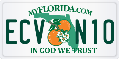 FL license plate ECVN10