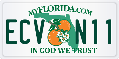 FL license plate ECVN11