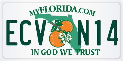FL license plate ECVN14