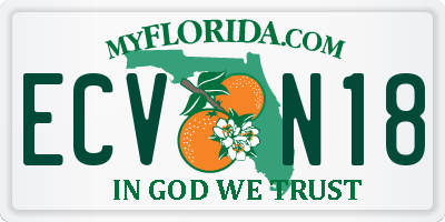 FL license plate ECVN18