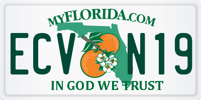 FL license plate ECVN19