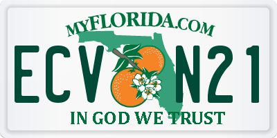 FL license plate ECVN21