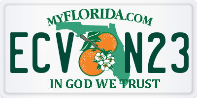 FL license plate ECVN23