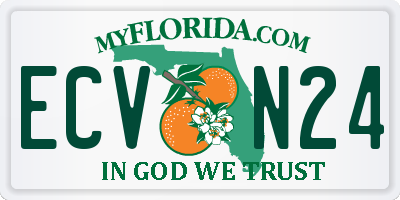FL license plate ECVN24