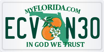 FL license plate ECVN30