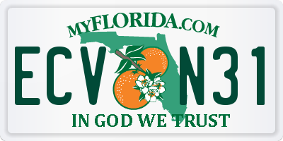 FL license plate ECVN31