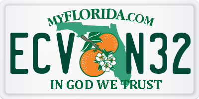 FL license plate ECVN32