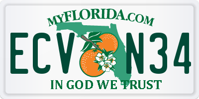 FL license plate ECVN34