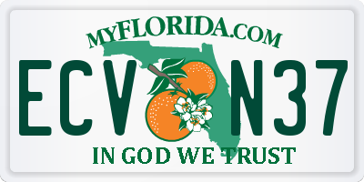 FL license plate ECVN37