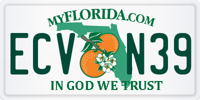 FL license plate ECVN39