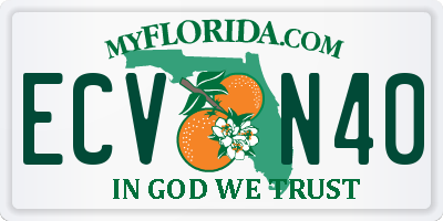 FL license plate ECVN40