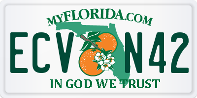 FL license plate ECVN42