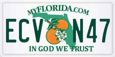 FL license plate ECVN47