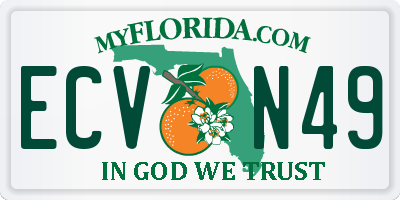FL license plate ECVN49