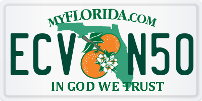 FL license plate ECVN50