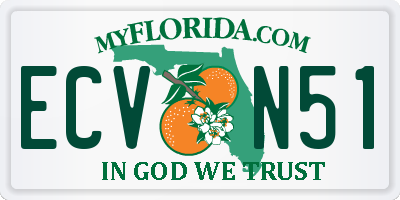 FL license plate ECVN51