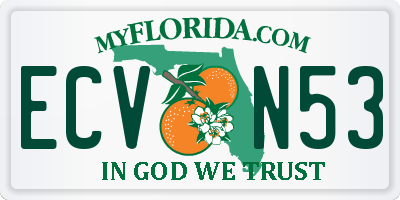 FL license plate ECVN53
