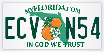 FL license plate ECVN54