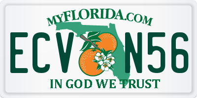 FL license plate ECVN56