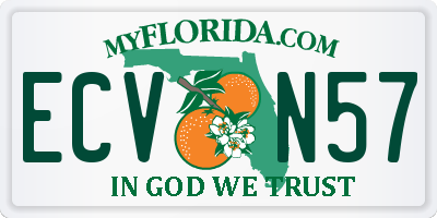 FL license plate ECVN57